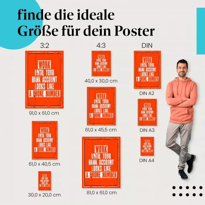 Humor & Finanzen: "Work until your bank account..." | Postereck 0880