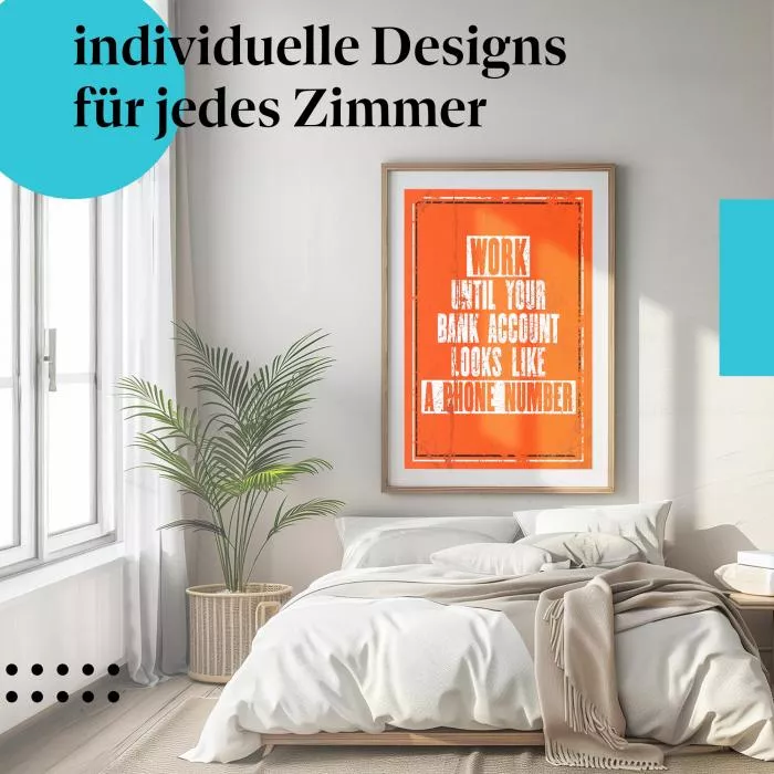 Humor & Finanzen: "Work until your bank account..." | Postereck 0880