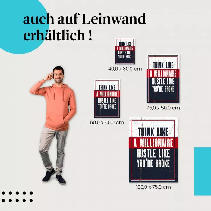 "Think like a Millionaire": Motivation & Zielstrebigkeit | Postereck 0879