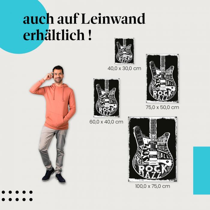 "Rock Jazz Musikfestival" Leinwandbild: verschiedene Größen - für deine persönliche Wandgestaltung!