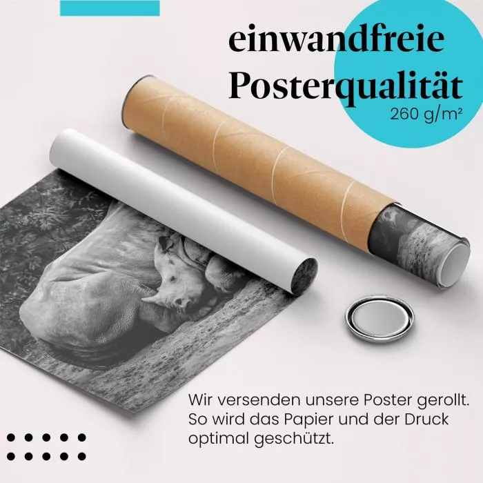 Nashornmutter & Kalb | Postereck 2931