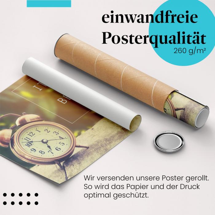 Gerolltes Poster "Es ist erst der Anfang!".
