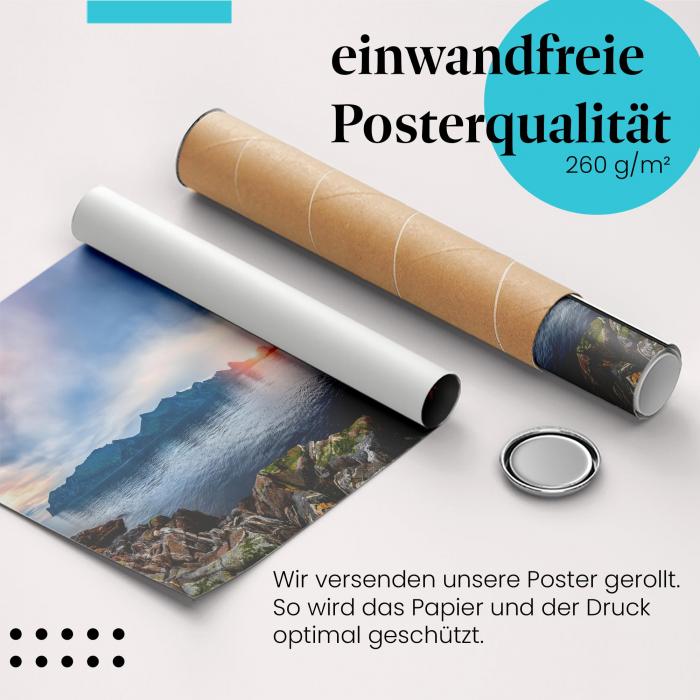 Preview: Norwegens Küste: Magischer Sonnenuntergang | Postereck 1359