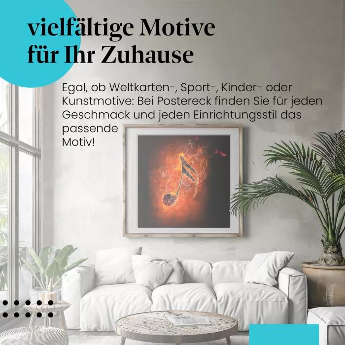 Brennendes Musikzeichen | Postereck 2870