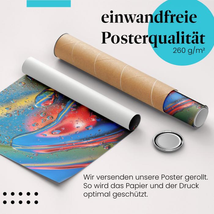 Gerolltes Poster "Ölflecken" - Kunst & Natur, sicher verpackt.