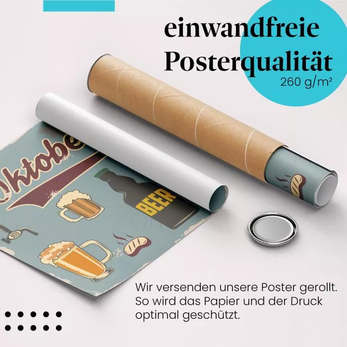 O'zapft is!: Oktoberfest, Bier & Brezn | Postereck 0846