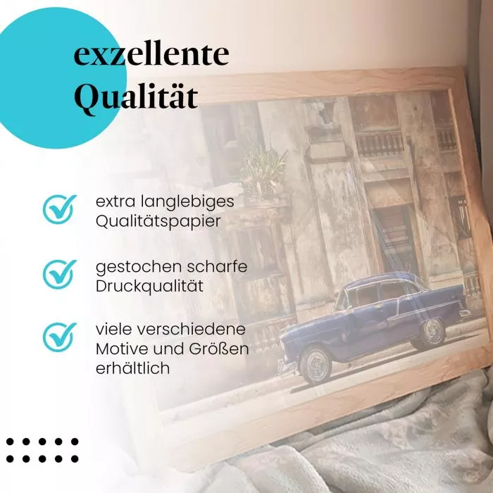 Nostalgie in Havanna: Oldtimer & Fassade | Postereck 0497