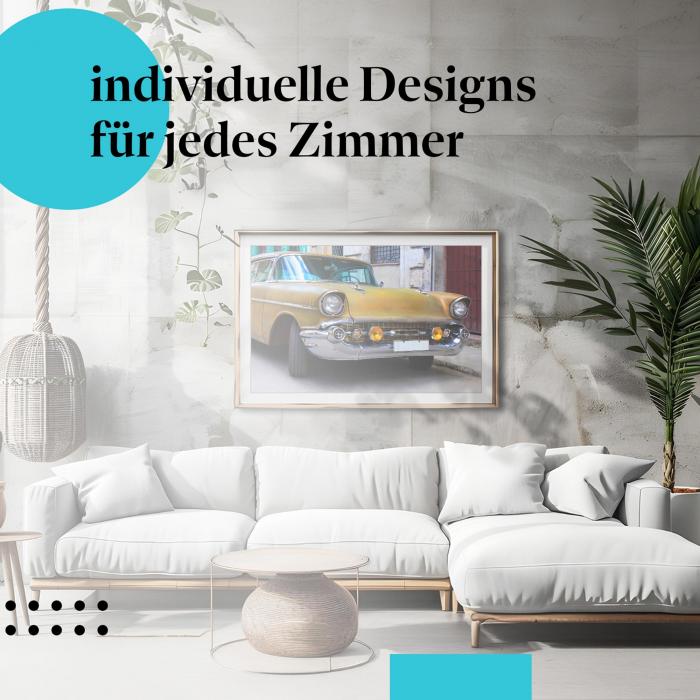 Schlafzimmer Deko: "Oldtimer" Poster: Für Oldtimer-Fans & Liebhaber kubanischen Flairs.