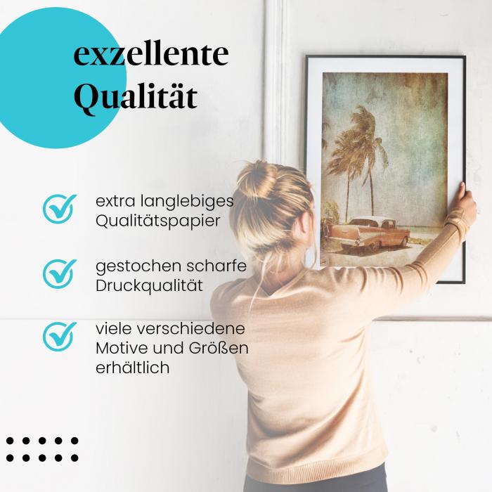 Preview:  Oldtimer am Strand: Kuba & Nostalgie | Postereck 0428