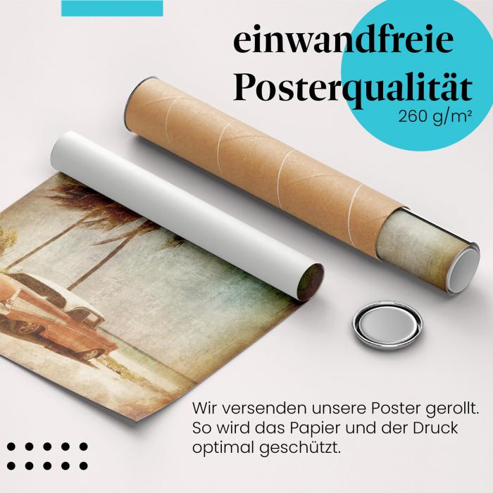 Preview:  Oldtimer am Strand: Kuba & Nostalgie | Postereck 0428