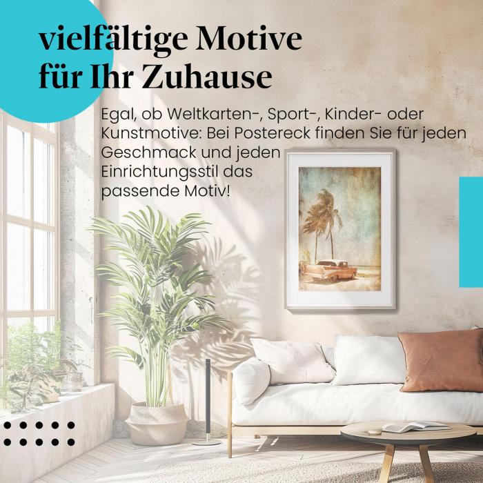 Preview:  Oldtimer am Strand: Kuba & Nostalgie | Postereck 0428