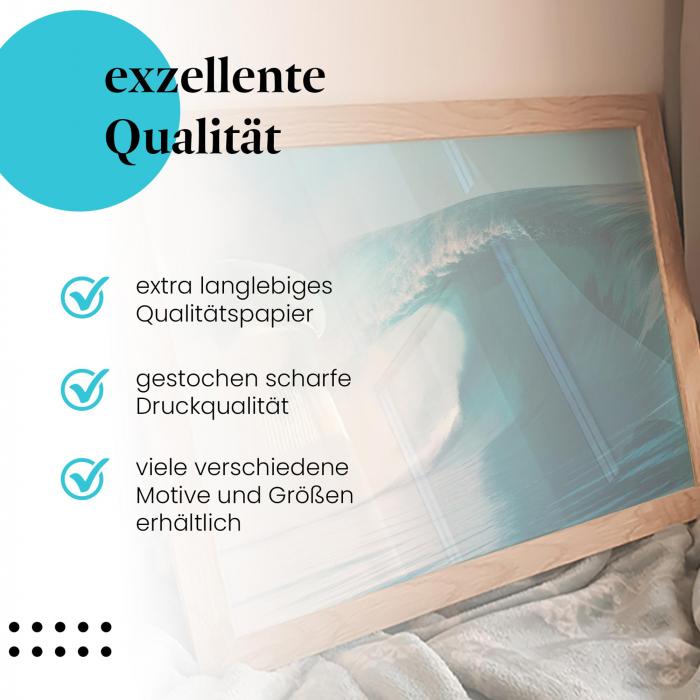 Preview:  Ozeanriese: Welle im Sonnenuntergang | Postereck 0257