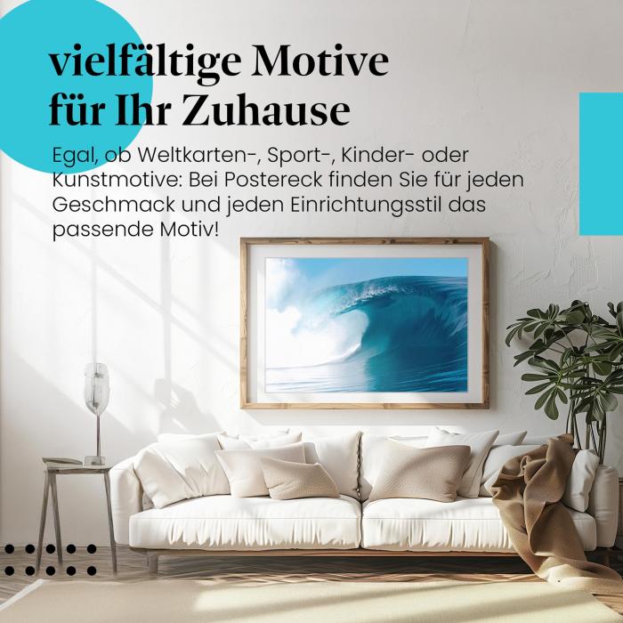 Preview:  Ozeanriese: Welle im Sonnenuntergang | Postereck 0257