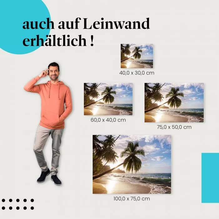 Tropisches Paradies: Palmenstrand | Postereck 1363