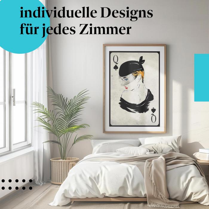 Schlafzimmer Deko: Geheimnisvoll mit "Pik Dame" Poster