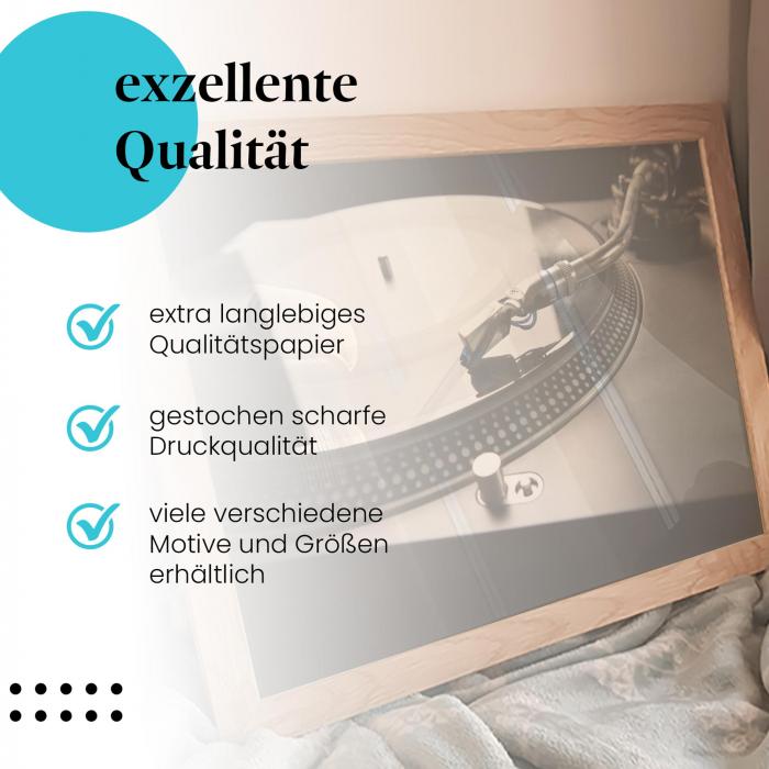 Preview:  Vinyl-Sound: Plattenspieler Nahaufnahme | Postereck 0425