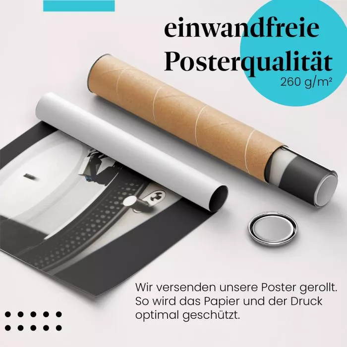  Vinyl-Sound: Plattenspieler Nahaufnahme | Postereck 0425