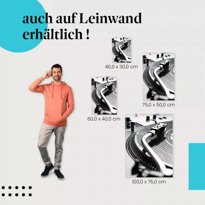  Vinyl-Sound: Plattenspieler Nahaufnahme | Postereck 0228