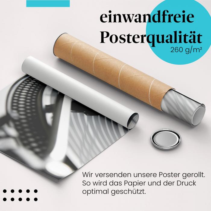 "Plattenspieler": Gerolltes Poster - Vinyl-Sound, Nahaufnahme.