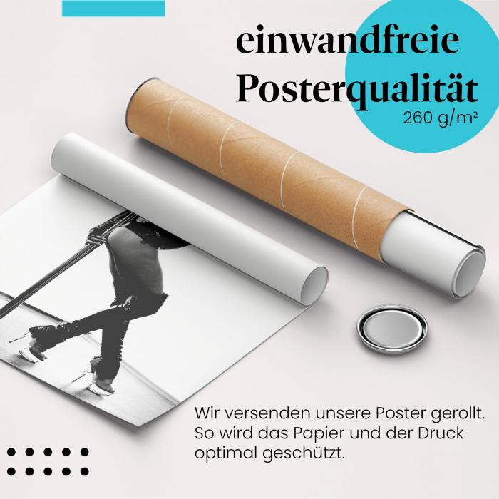 Preview: Pole Dance in Schwarzweiß: Anmut & Stärke | Postereck 0044