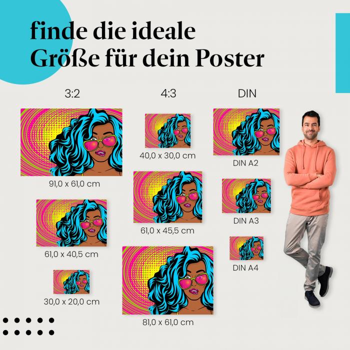 Comic-Style für dein Zuhause: Pop-Art Poster "Pop Art Frau" - Ein Hingucker