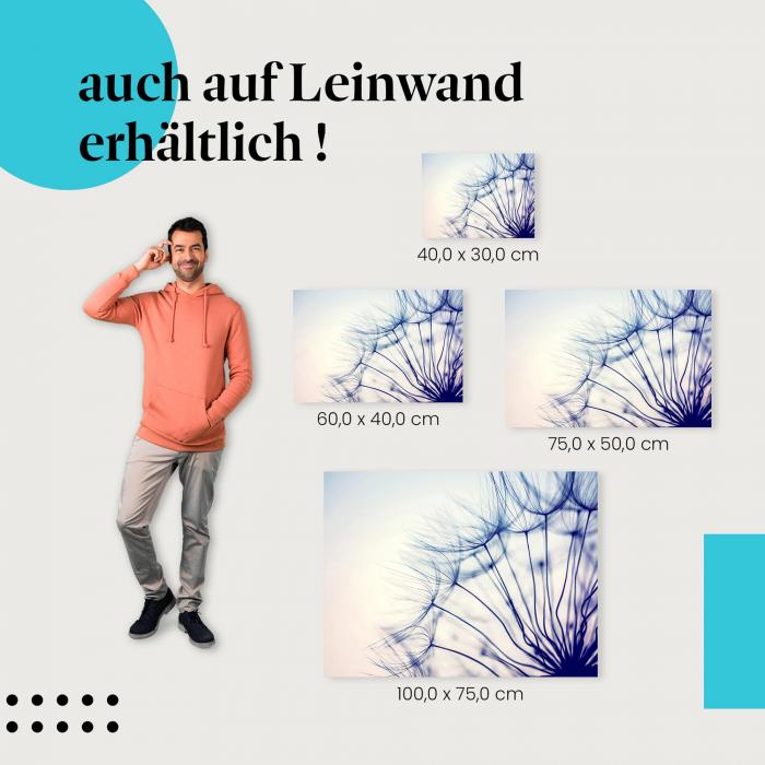 Leinwandbild "Zarte Pusteblume im Sonnenuntergang": Die Schönheit des Augenblicks