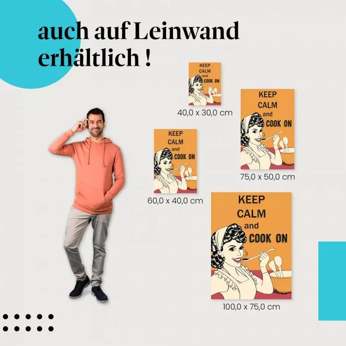 Küchen-Motivation: "Keep Calm and Cook On" | Postereck 0859