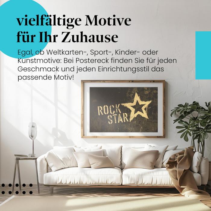 Dieses Leinwandbild ist ein Hingucker und versprüht Rock 'n' Roll Flair.