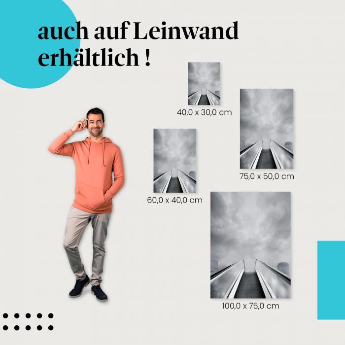 Leinwandbild "Aufwärts in die Wolken": Abstraktion & Architektur