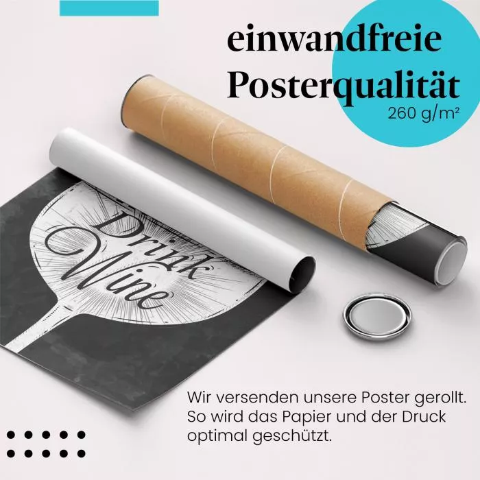 Wein: "Save Water Drink Wine" | Postereck 0602