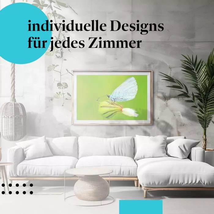 Blauer Schmetterling: Grüne Knospe | Postereck 1238
