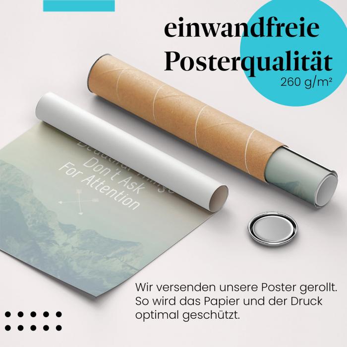 Gerolltes Poster "Unaufdringliche Schönheit". Natur & Inspiration, sicher verpackt.