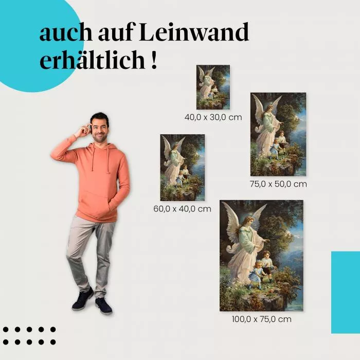 "Schutzengel & Kinder" Leinwandbild. Finde die ideale Größe für dein Zuhause & setze Akzente mit Kunst!