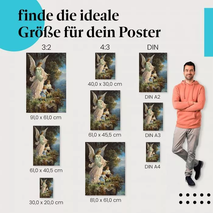 Schutzengel Poster: Himmlische Deko für dein Zuhause - Jetzt Größe wählen!