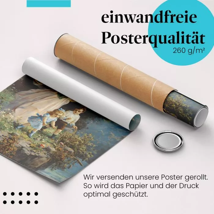 "Klaviersaiten": Gerolltes Poster - Detailansicht.