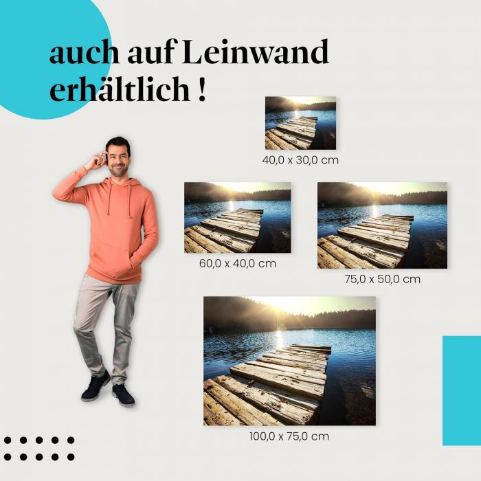 Leinwandbild "Sonnenuntergang am See": Ruhe & Entspannung für dein Zuhause