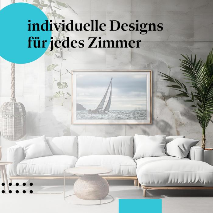 Schlafzimmer Deko: "Segelboot" Poster: Abenteuer & Freiheit auf hoher See!