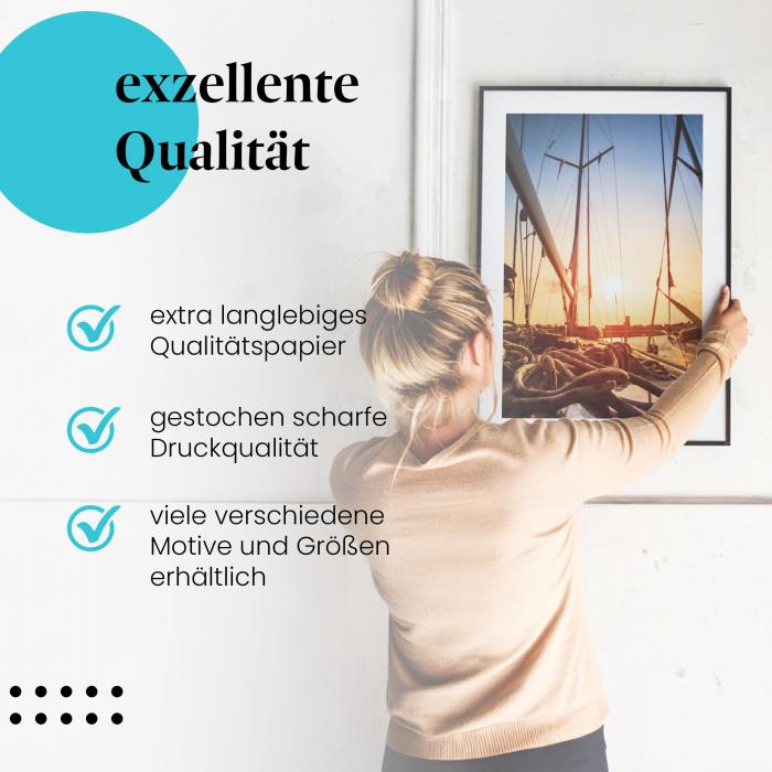 Preview: Golden Hour: Segelboote im Hafen | Postereck 1432