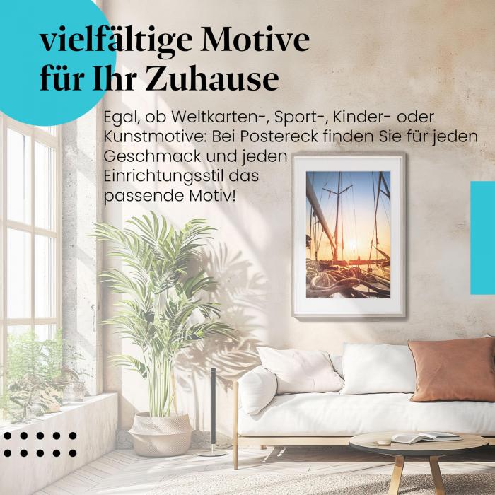 Preview: Golden Hour: Segelboote im Hafen | Postereck 1432