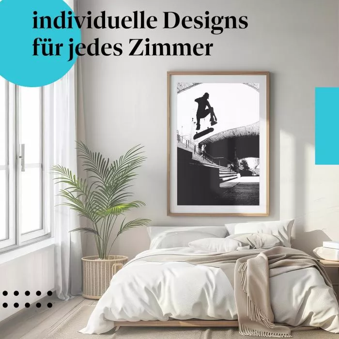 Adrenalin & Style: Skater meistert Treppensprung | Postereck 0174