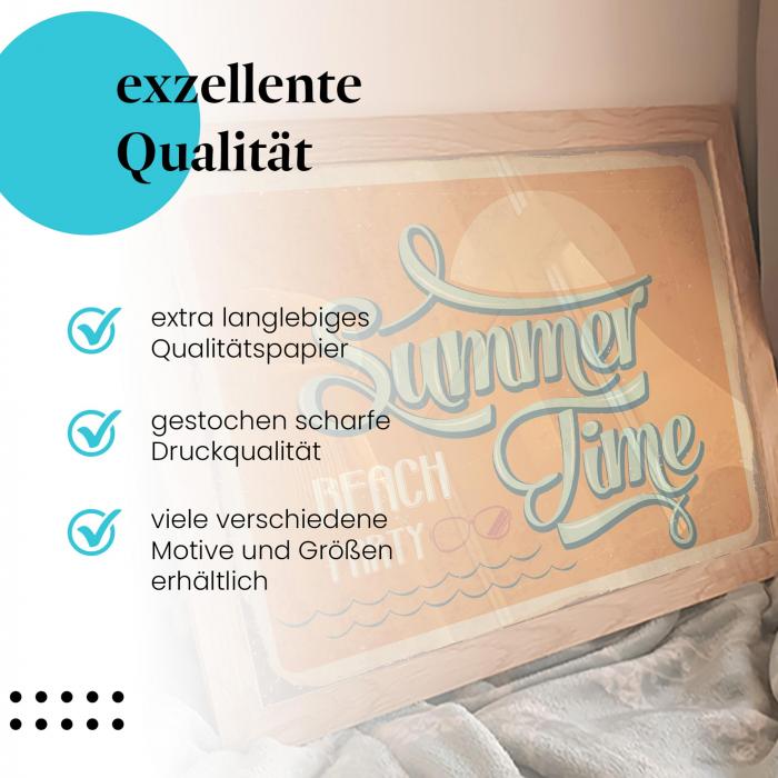 Preview: Sommer, Strand & Party: Retro-Schild | Postereck 0833