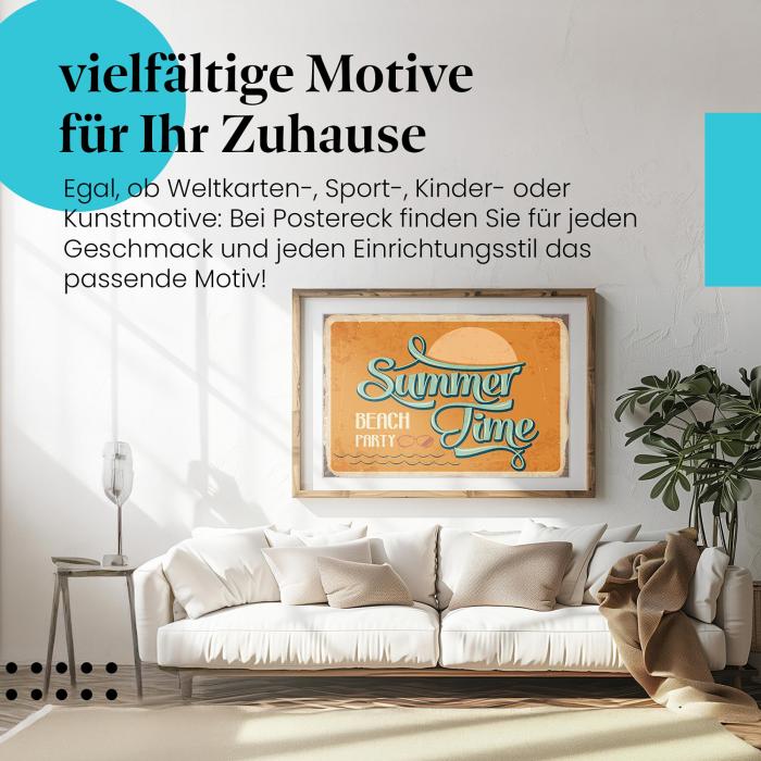 Preview: Sommer, Strand & Party: Retro-Schild | Postereck 0833
