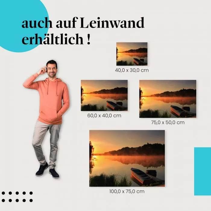 Sonnenaufgang am See: Idylle & Ruhe | Postereck 0544