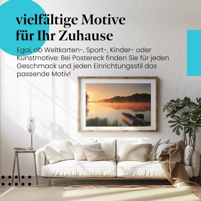 Sonnenaufgang am See: Idylle & Ruhe | Postereck 0544