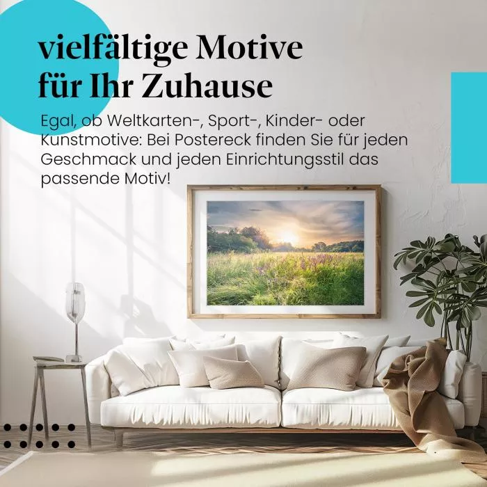Sonnenaufgang über Wiese | Postereck 2942