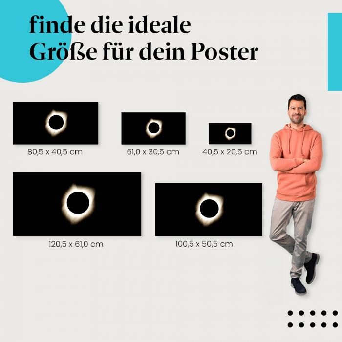 Entdecke die passende Größe: Sonnenfinsternis, Lichtring.
