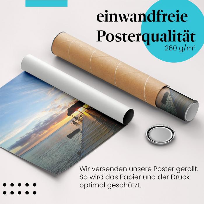 Gerolltes Poster "Sonnenuntergang", Steg.