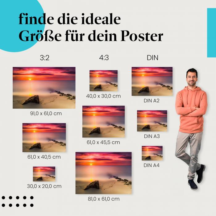 Sonnenuntergang am Meer Felsen: Romantische Stimmung - jetzt bestellen!