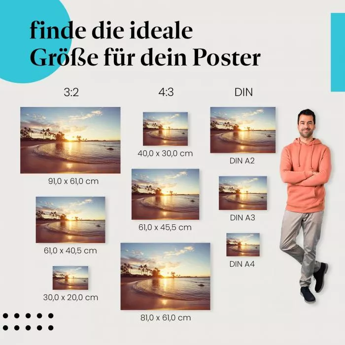 Sonnenuntergang am Strand | Postereck 2542