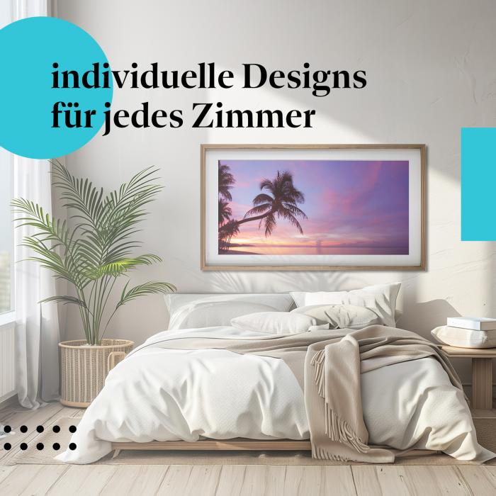 Schlafzimmer Deko: "Palmenstrand" Poster - Ruhe & Entspannung pur!